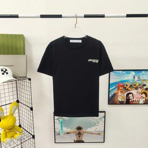 OW Black Basic Arrow Cotton Short Sleeve T-Shirt